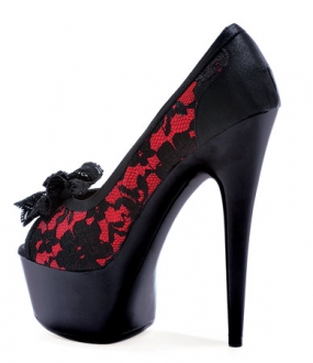 609-Valentina Ellie Shoes, 6 Inch Stiletto Heels Peep Toe Lace Shoes