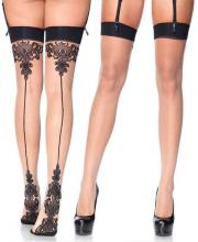 1109 Leg Avenue sheer cuban heel thigh