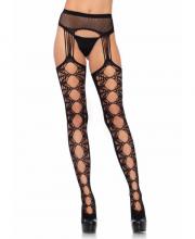 1777 Leg Avenue Hex stockings garter belt