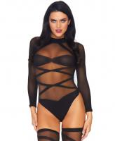 8471 Leg Avenue Sheer long sleeved teddy