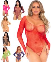 89231 Leg Avenue Crystal fishnet bodysuit