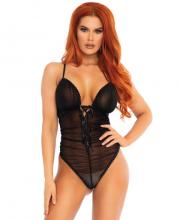 89264 Leg Avenue sheer lace up teddy